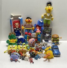 Sesame Street Toy Lot Mixed Brands 33 Pieces Vintage picture