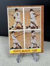 Topps 1962 Topps Action Card Roger Maris New York Yankees #313 Maris Blasts 61st picture