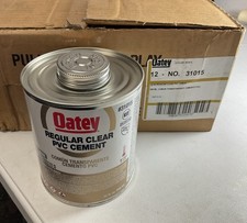 Lot Of 12 Oatey 32 Oz Regular Clear PVC Pipe Fitting Cement - 31015 - New picture