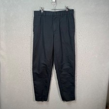 COS Mens Size 30R Black Linen-Blend Tapered Leg Chino Pants picture