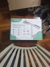 POOLHOUR Solar Pool Fountain LED Light Dual-Head Adjustable Waterfall picture