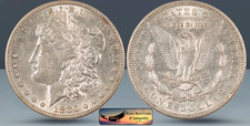 1880 Morgan Silver Dollar, Almost Uncirculated 55 Condition, Bright Luster C8497 picture