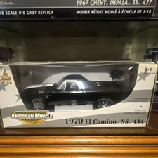 Ertl American Muscle 1:18 1970 Chevrolet El Camino SS 454 Black Diecast picture