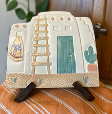 Treasure Craft USA Ceramic Southwestern Adobe House Wall Hanging Plaque Decor picture