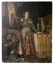 19th Century INGRES After JOAN OF ARC Coronation KING CHARLES VII Oil Painting picture
