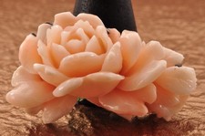 Vintage angel skin coral carved 