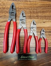 *NEW * Snap On Tools 4 Pc RED Combination Plier Set 44cf 46acf 47acf 49acf picture