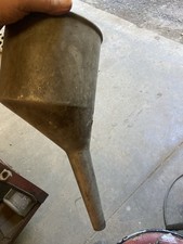 Double can Antique  1930’s Continental Can Co Oil Funnel Petroliana Gas Station picture