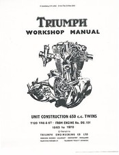 Triumph shop service manual 1965, 1966 & 1967 BONNEVILLE T.T.SPECIAL T120TT  picture