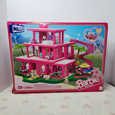 MEGA Blox Barbie The Movie Dreamhouse Building Set 1795 Pieces Open Box picture