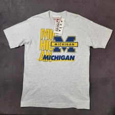 Vintage Michigan Wolverines College Concepts T Shirt Mens XL Grey Single Stitch picture