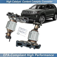 Catalytic Converter For 2013 2014-2019 Ford Explorer Front Left & Right Set of 2 picture