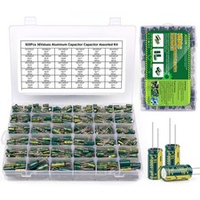 BEEYUIHF 925Pcs Electrolytic Capacitor Kit 36 Values 1uF-1000uF Box picture
