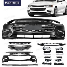 For 2016-2018 Chevy Malibu Front Bumper Cover w/ Valance Grille Fog lights Trims picture