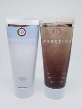 NEW Vintage Avon Lot Of 2 Perceive Shower Gel + Body Lotion 6.7 fl 200 2001 NOS picture