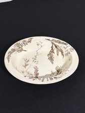 ANTIQUE 1882 Wedgwood - Transferware Oval Bowl - SEAWEED 8.75” X 7.25 picture
