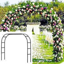 Metal Garden Arch for Wedding/Climbing Plants, Black, 2 Sizes picture