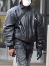 Balenciaga Sporty B Taxi Blouson Leather Jacket picture