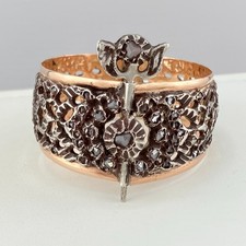 Very Rare Silver & Gold Kids Tunisian Chichkhan Bracelet Antique Vintage Estate picture