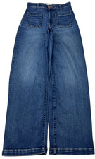Madewell Jeans Womens 27 Blue Wash High Rise Curvy Emmett Wide Leg Stretch Denim picture