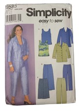 Simplicity 9583 Top Pants Skirt Wardrobe SZ 18W 20W 22W 24W SEWING PATTERN picture