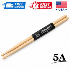 5A/7A Maple Drum Sticks 1 Pair Hard Maple Wood Drumsticks for Practice picture