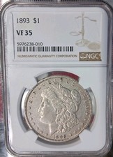1893 Morgan Silver Dollar  - NGC VF35  (93M4) picture