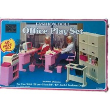 VINTAGE ARCO Fashion Doll Office Play Set 7786 NIB Unused Sealed Acc. Barbie 1/6 picture