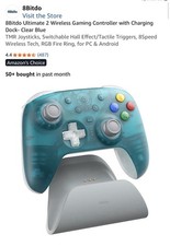8Bitdo Ultimate 2 Wireless Gaming Controller with Charging Dock- Clear Blue picture