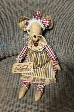 OOAK PRIMITIVE CHRISTMAS MOUSE DOLL picture
