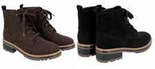 NEW Kensie Women's Kasha Padded Footbed Lace Up Boots Variety picture