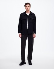 NWT Madewell Men's Black Brushed Easy Shirt-Jacket Italian Fabric Size Medium picture