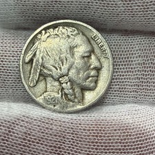 1921 Full Date 1/2 Horn Higher Grade Buffalo Nickel -  Better Date US Coin picture