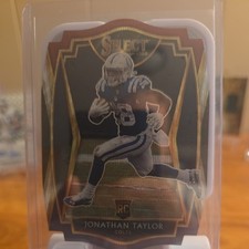 2020 Panini Select - Premier Level Jonathan Taylor Tri-Color Prizm Die-Cut (RC) picture