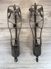 Antique H.W. Hawkins Derby Conn Shirley Patent c1865 Clamp On Ice Skates Pair picture