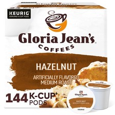 Gloria Jean's Hazelnut K-Cups, Medium Roast Coffee, 144 Count picture