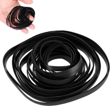 50 Pcs Black Cassette Recorder Rubber Belts Repair 4mm Width picture