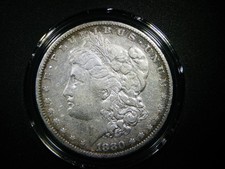 EF/AU 1880-O MORGAN SILVER DOLLAR HARD DATE BEAUTIFUL COLLECTORS COIN M-1512 picture