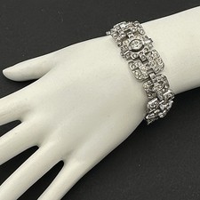 KTF vintage rhinestone bracelet - Art Deco 1930s early Trifari Krussman Fishel picture