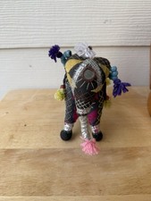 Vintage Hand-Crafted ANGLO RAJ Stuffed Cotton Embroidered Patch ELEPHANT India picture