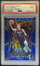 2019 Panini Select LUKA DONCIC #193 LA BLUE DISCO Prizm 11/25 PSA 9 - (2ND YEAR) picture