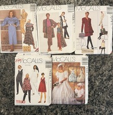 Lot of 5 McCall’s Womenswear 80s Sewing Patterns - Vintage Open Pack But Unused picture