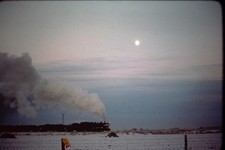 Kodachrome Slide, Great Western Railroad 2-10-0 No. 90 and beet train at night picture