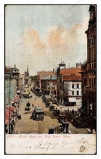 Fall River Massachusetts 1900s North Main Street Streetcar Standard Postcard picture