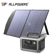 ALLPOWERS 600W Portable Power LiFePO4 Battery Backup Solar Panel 100W Included picture