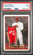 Topps 2003-04 Draft Pick LeBron James RC #221 PSA 7 Cleveland Cavaliers picture