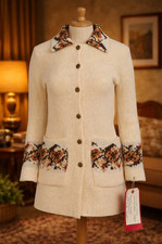 Screen-Worn C.1970s Knit Coat Worn by January Jones in 