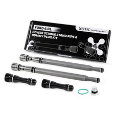 Stand Pipe & Dummy Plug Kit for 2004.5-2010 6.0L Ford Powerstroke | Black  picture