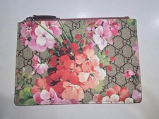 Gucci GG Monogram Blooms Pouch In Pink And Beige picture