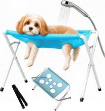 Dog Grooming Hammock Stand, Foldable Dog Bath Holder Sling Shower Chair picture
